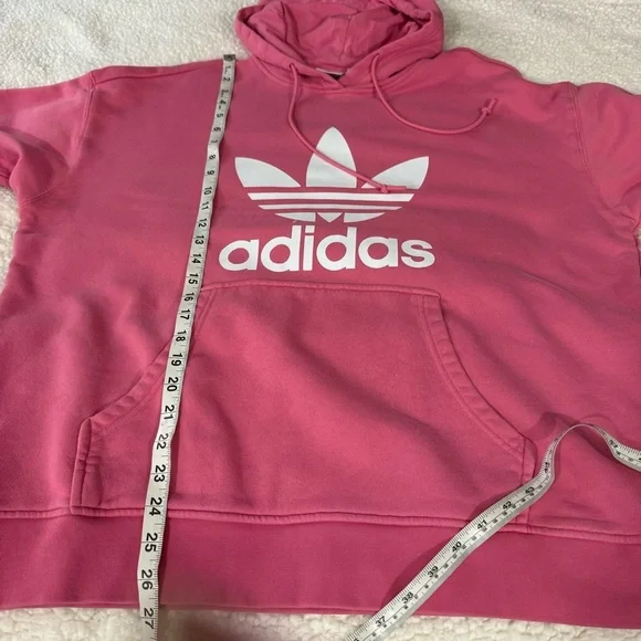 adidas Originals Women's Adicolor Trefoil Hoodie in Pink Size Medium - Picture 6 of 12